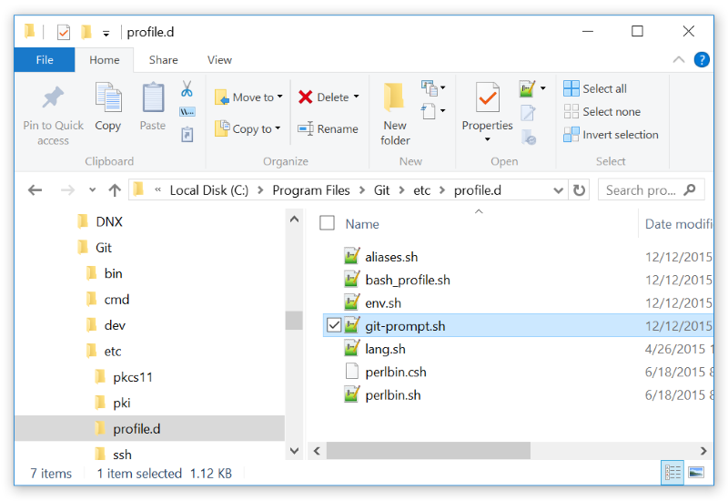 Folder for the git-prompt.sh config file